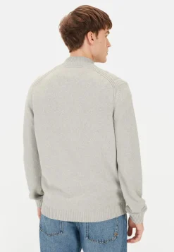 Herren Camel Active Pullover & Cardigan^Strickjacke mit Stehkragen