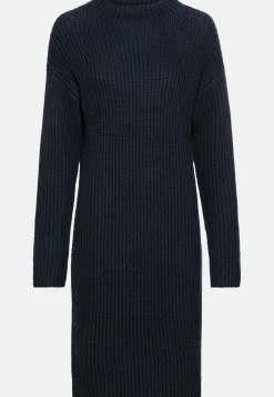 Damen Camel Active Kleider^Strickkleid mit Stehkragen