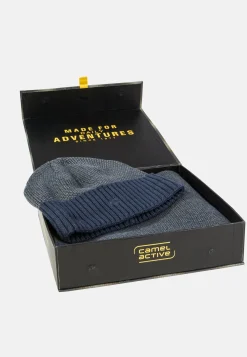 Herren Camel Active Schals & Tücher|Caps & Mützen^Strickmütze und Schal in Geschenkbox