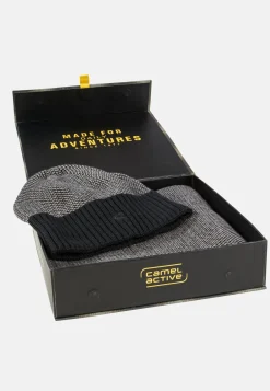 Herren Camel Active Schals & Tücher|Caps & Mützen^Strickmütze und Schal in Geschenkbox