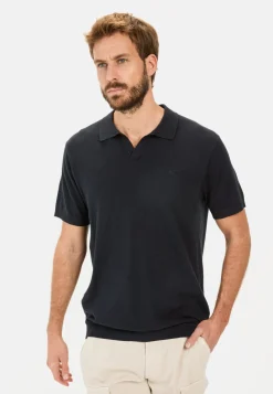 Herren Camel Active T-Shirts & Polos^Strick-Poloshirt aus Baumwoll-Leinen-Mix