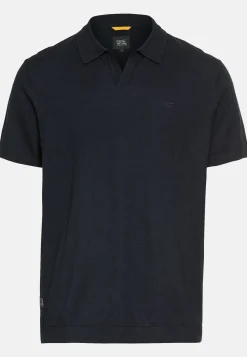 Herren Camel Active T-Shirts & Polos^Strick-Poloshirt aus Baumwoll-Leinen-Mix