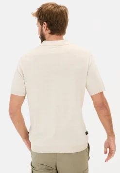 Herren Camel Active T-Shirts & Polos^Strick-Poloshirt aus Baumwoll-Leinen-Mix