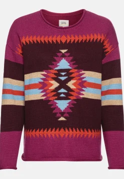 Damen Camel Active Pullover & Cardigans^Strickpullover mit eingearbeiteten Mustern