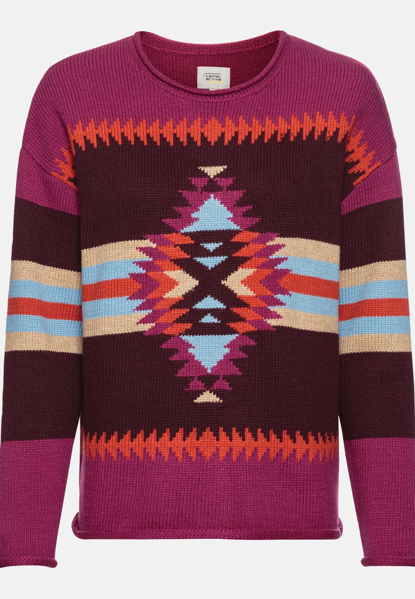 Damen Camel Active Pullover & Cardigans^Strickpullover mit eingearbeiteten Mustern
