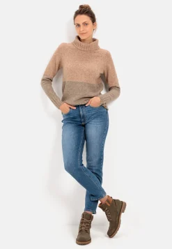 Damen Camel Active Pullover & Cardigans^Strickpullover mit Rollkragen