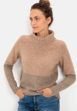 Damen Camel Active Pullover & Cardigans^Strickpullover mit Rollkragen