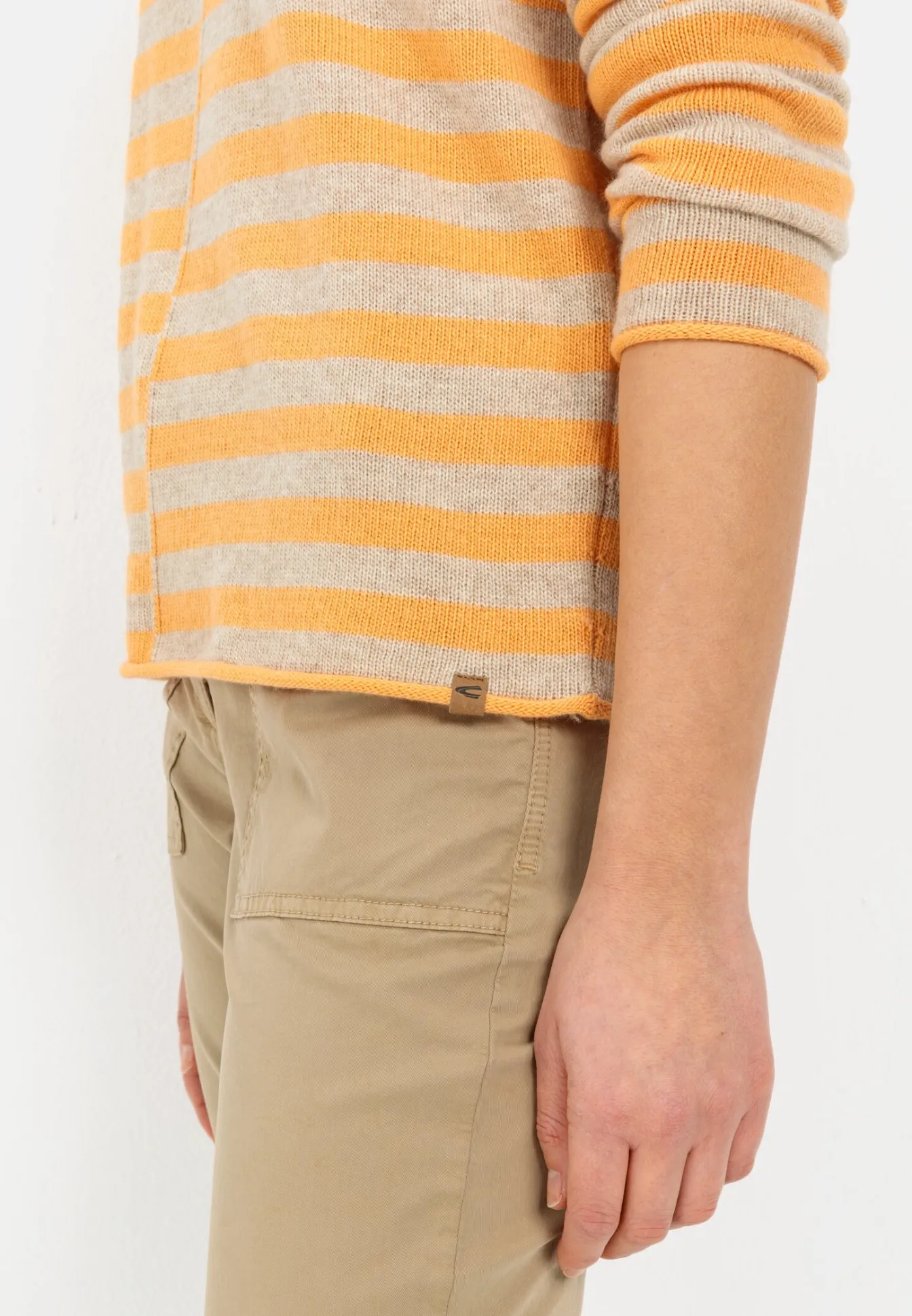Damen Camel Active Pullover & Cardigans^Strickpullover mit Streifenmuster