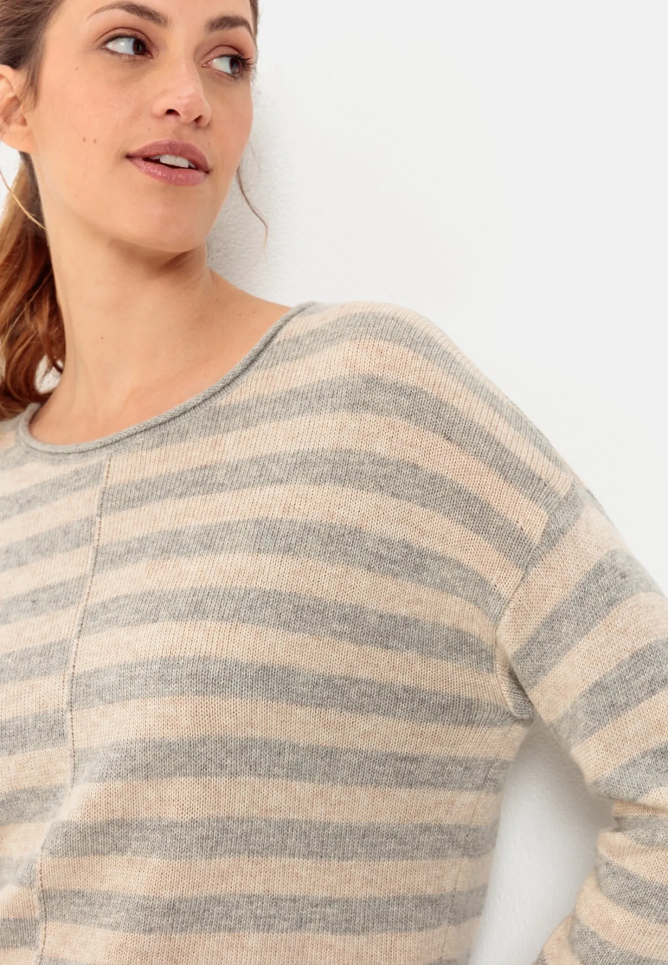 Damen Camel Active Pullover & Cardigans^Strickpullover mit Streifenmuster