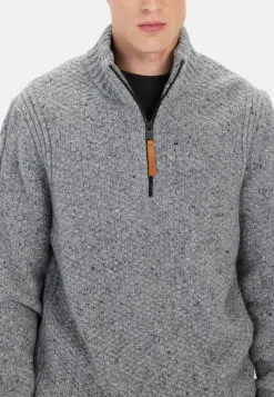 Herren Camel Active Pullover & Cardigan^Strickpullover mit Troyer-Kragen