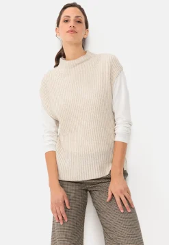 Damen Camel Active Pullover & Cardigans^Strick-Pullunder mit Turtleneck