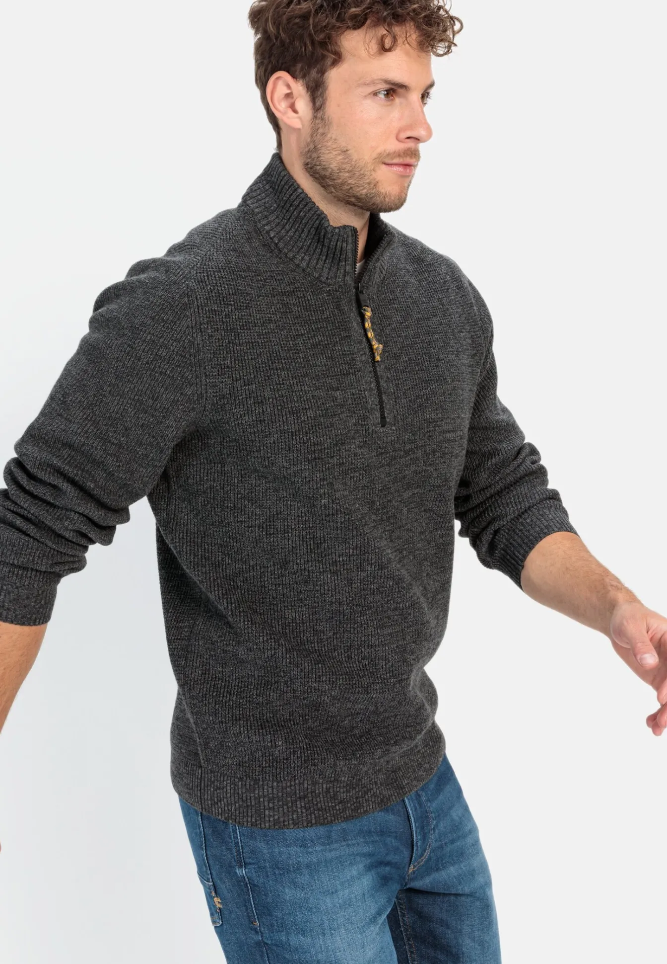 Herren Camel Active Pullover & Cardigan^Stricktroyer aus Baumwollmix