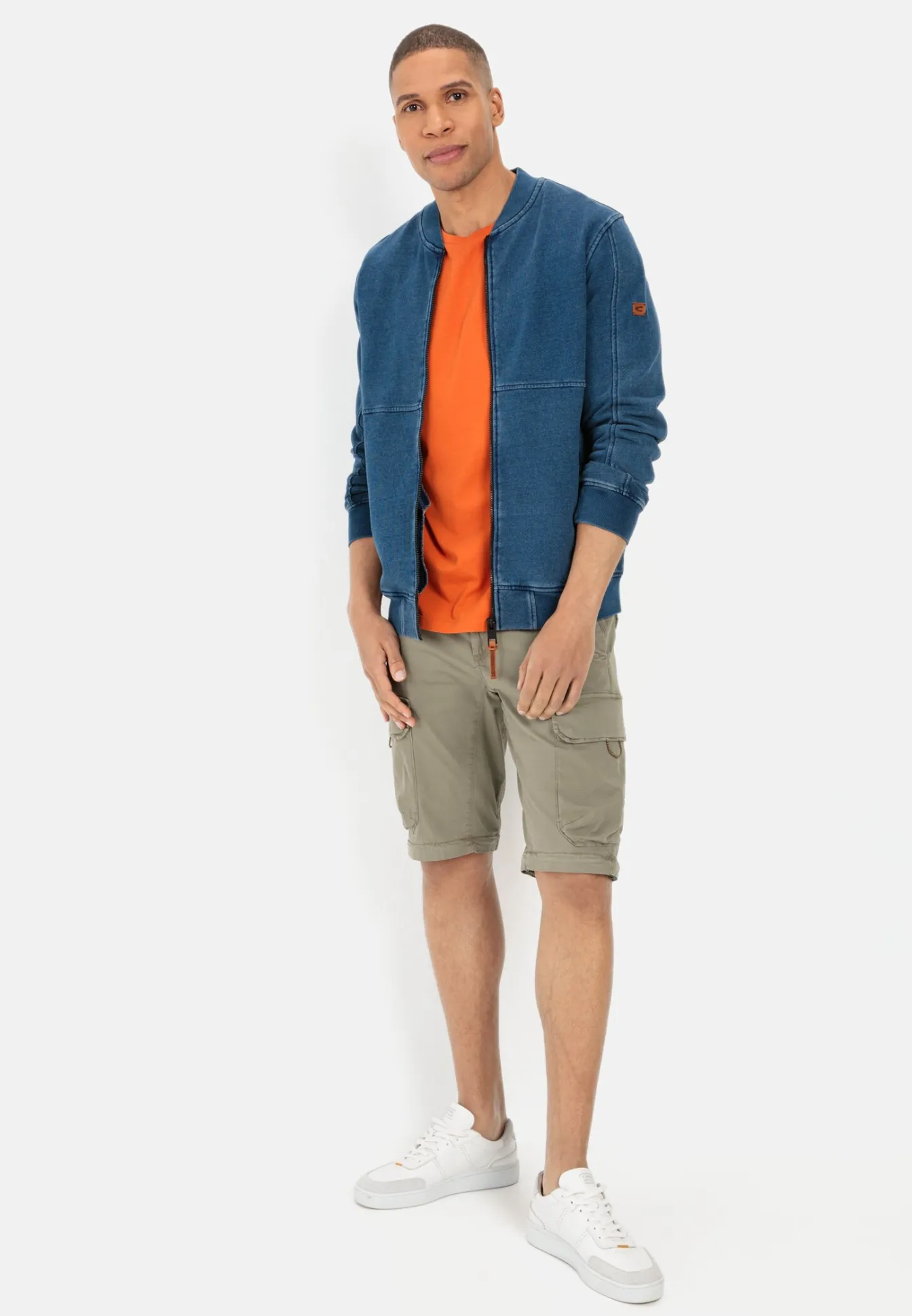 Herren Camel Active Sweatshirts & Hoodies^Sweatjacke in Denim-Optik
