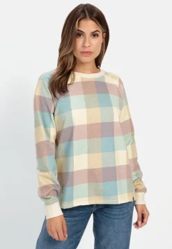 Damen Camel Active Sweatshirts & Hoodies^Sweatshirt mit Karomuster