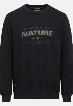 Herren Camel Active Sweatshirts & Hoodies^Sweatshirt mit Print aus reiner Baumwolle