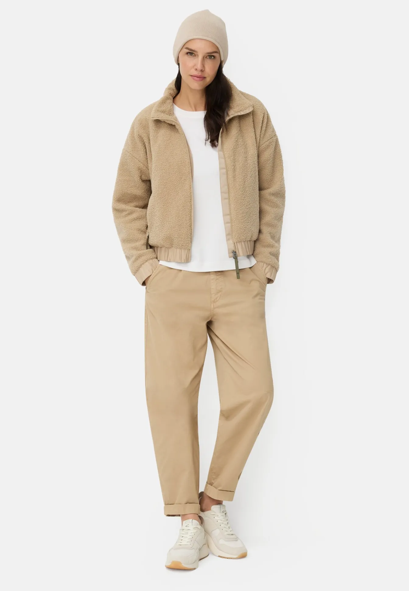 Damen Camel Active Jacken & Westen^Teddy Blouson mit Stehkragen und 2-Wege-Reißverschluss