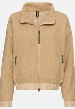 Damen Camel Active Jacken & Westen^Teddy Blouson mit Stehkragen und 2-Wege-Reißverschluss