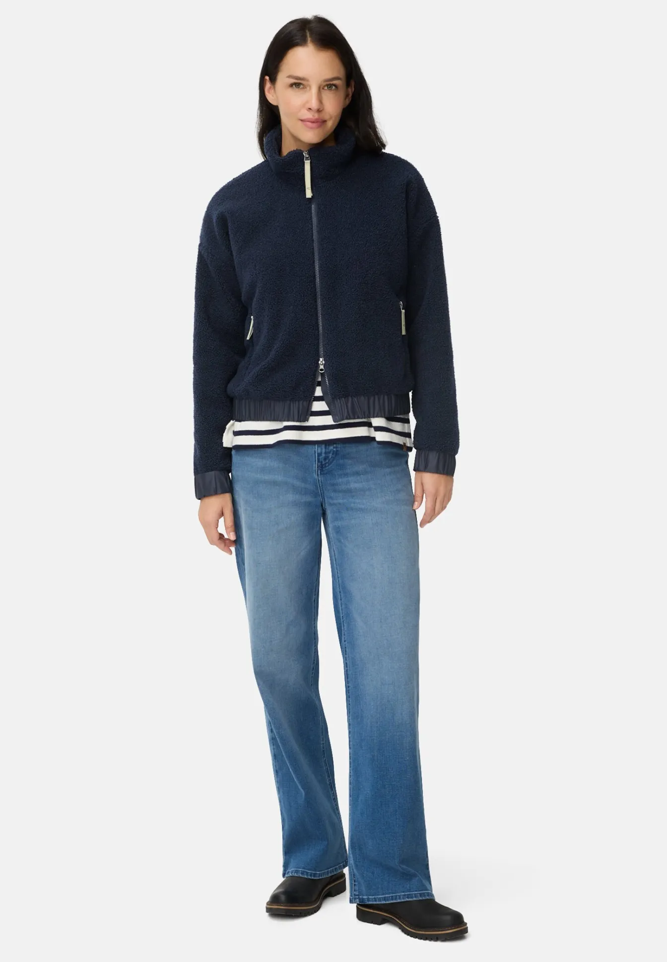 Damen Camel Active Jacken & Westen^Teddy Blouson mit Stehkragen und 2-Wege-Reißverschluss