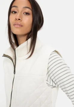Damen Camel Active Jacken & Westen^Teddy Fleeceweste mit Stehkragen