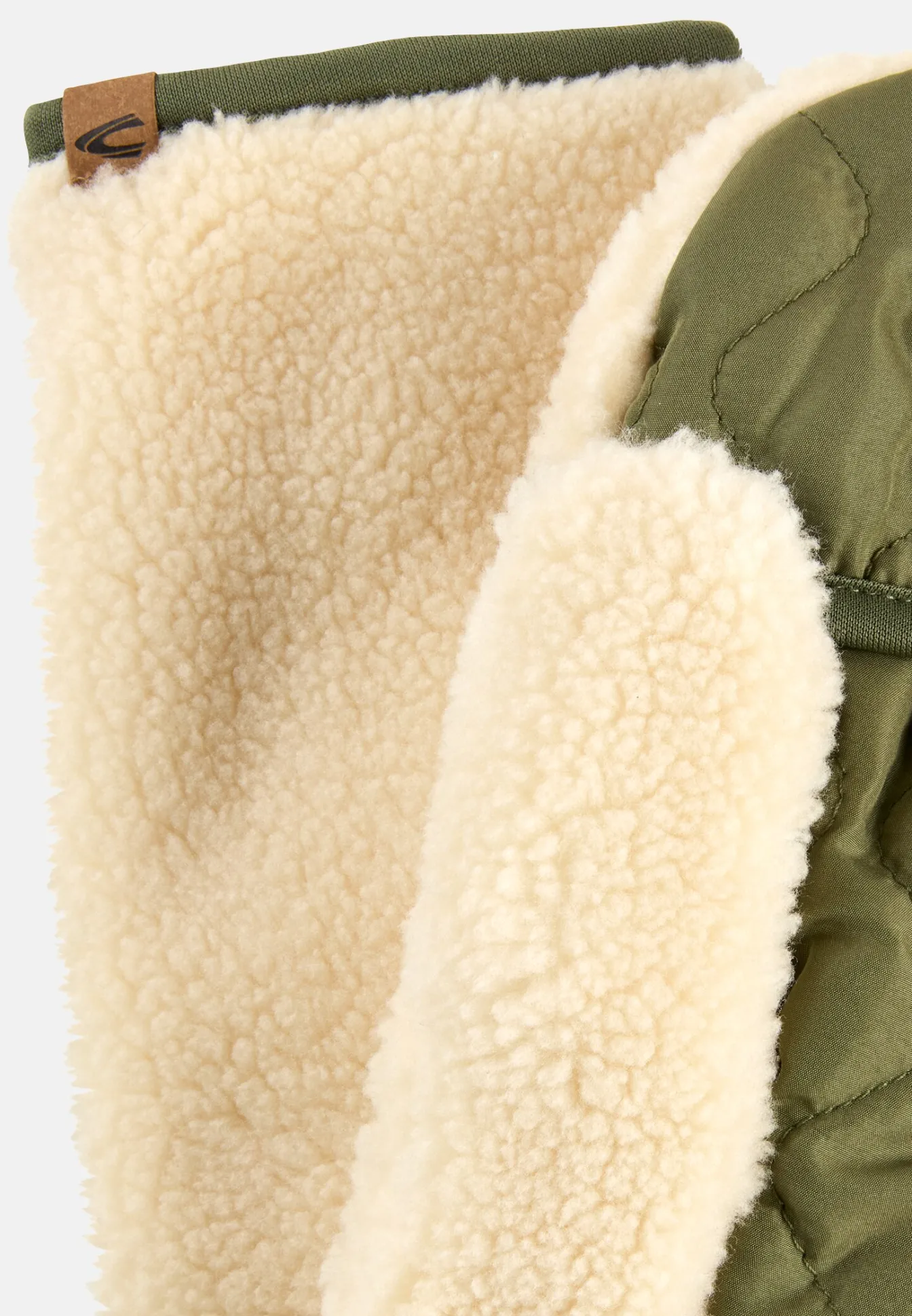 Damen Camel Active Handschuhe^Teddy Handschuhe in einem Materialmix