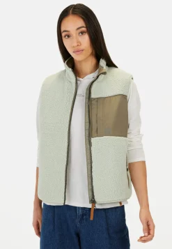 Damen Camel Active Jacken & Westen^Teddy Weste mit Stehkragen