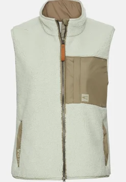 Damen Camel Active Jacken & Westen^Teddy Weste mit Stehkragen