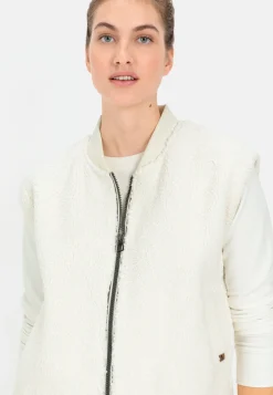 Damen Camel Active Jacken & Westen^Teddy Weste mit Strickbündchen
