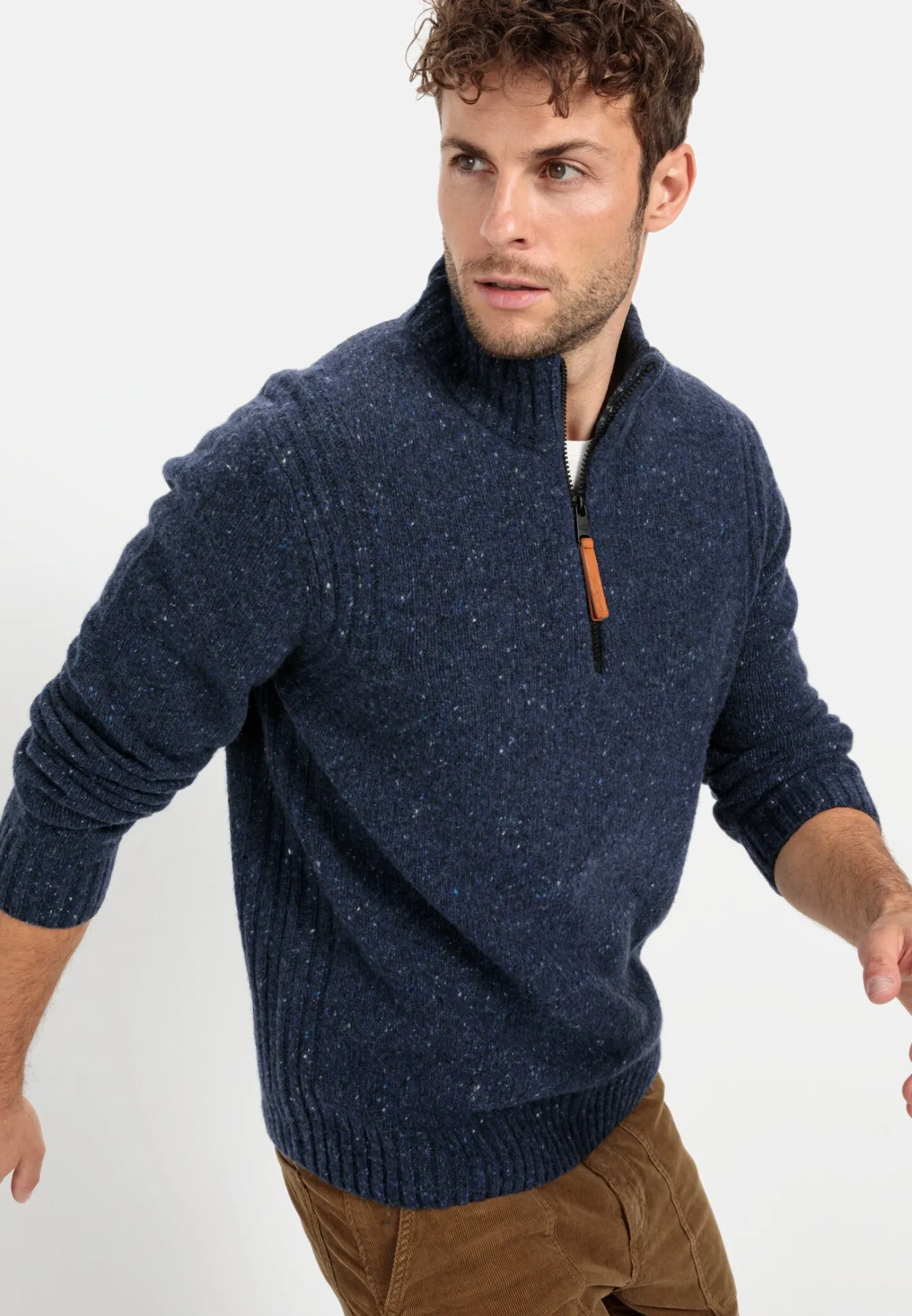 Herren Camel Active Pullover & Cardigan^Troyer Pullover aus einem Wollmix