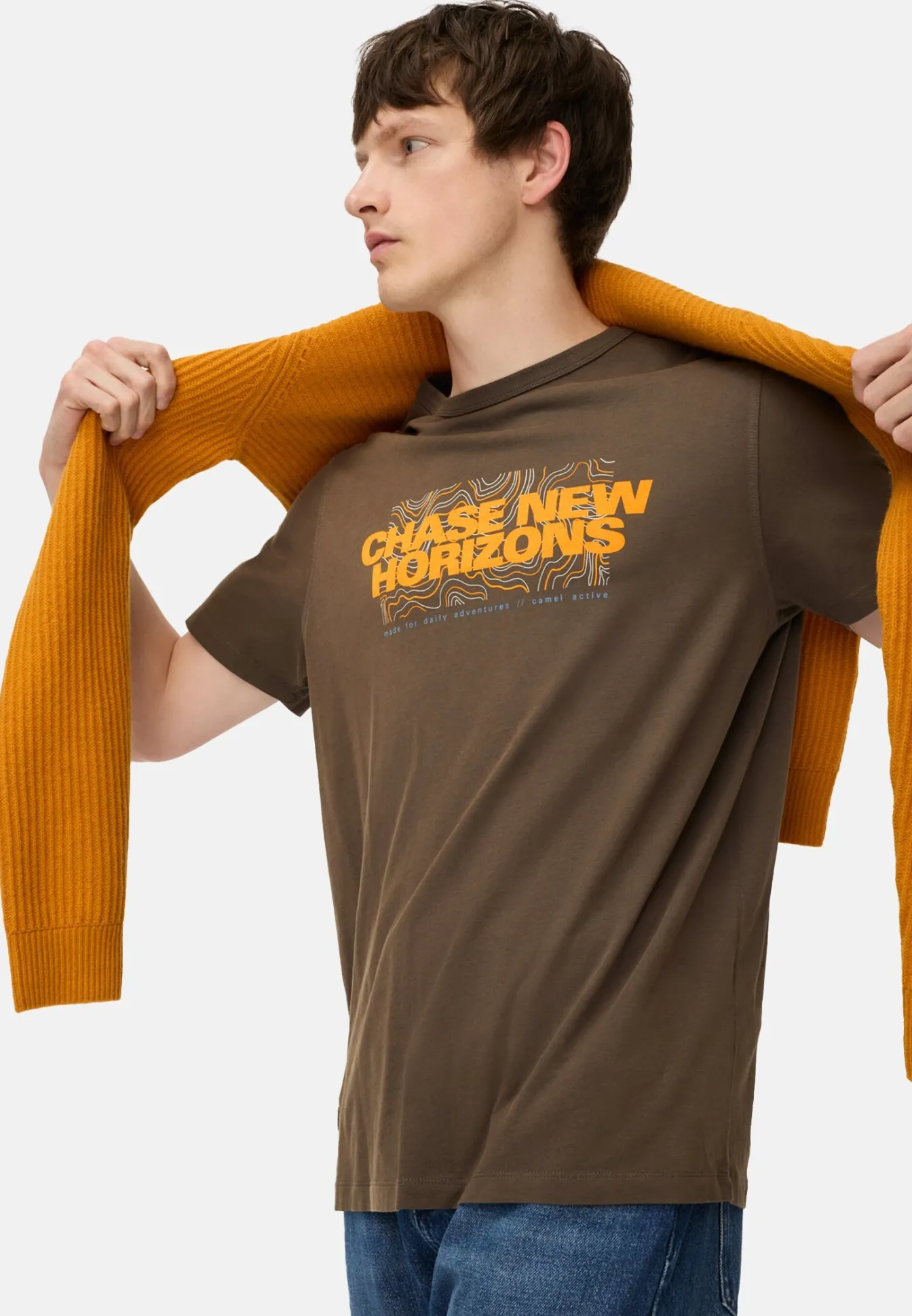 Herren Camel Active T-Shirts & Polos^T-Shirt aus reiner Baumwolle