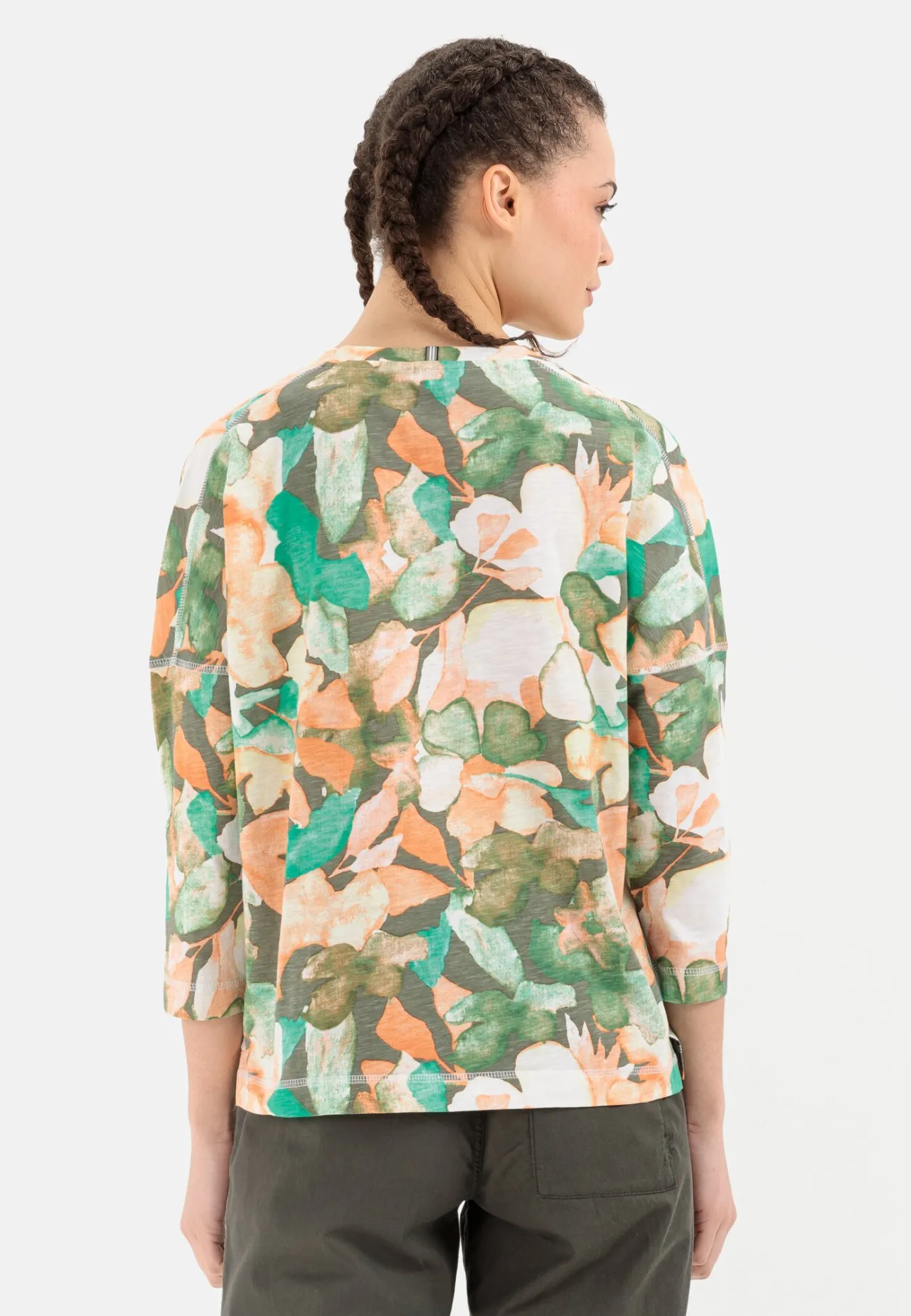 Damen Camel Active T-Shirts & Polos^T-Shirt mit Allover-Print aus Organic Cotton