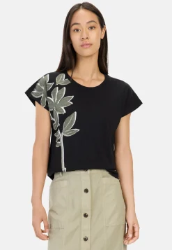Damen Camel Active T-Shirts & Polos^T-Shirt mit Blumenprint aus Baumwolle