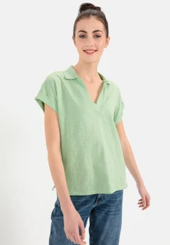 Damen Camel Active T-Shirts & Polos^T-Shirt mit Polokragen aus Organic Cotton