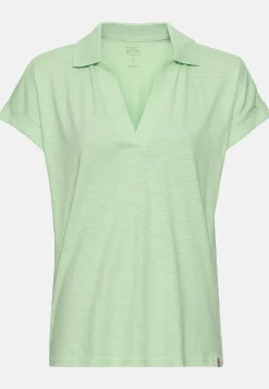 Damen Camel Active T-Shirts & Polos^T-Shirt mit Polokragen aus Organic Cotton