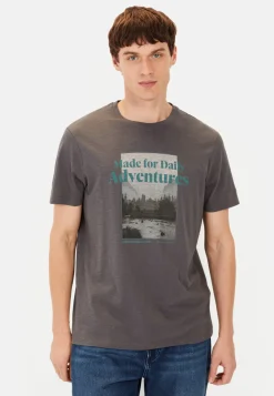 Herren Camel Active T-Shirts & Polos^T-Shirt mit Print aus Organic Cotton