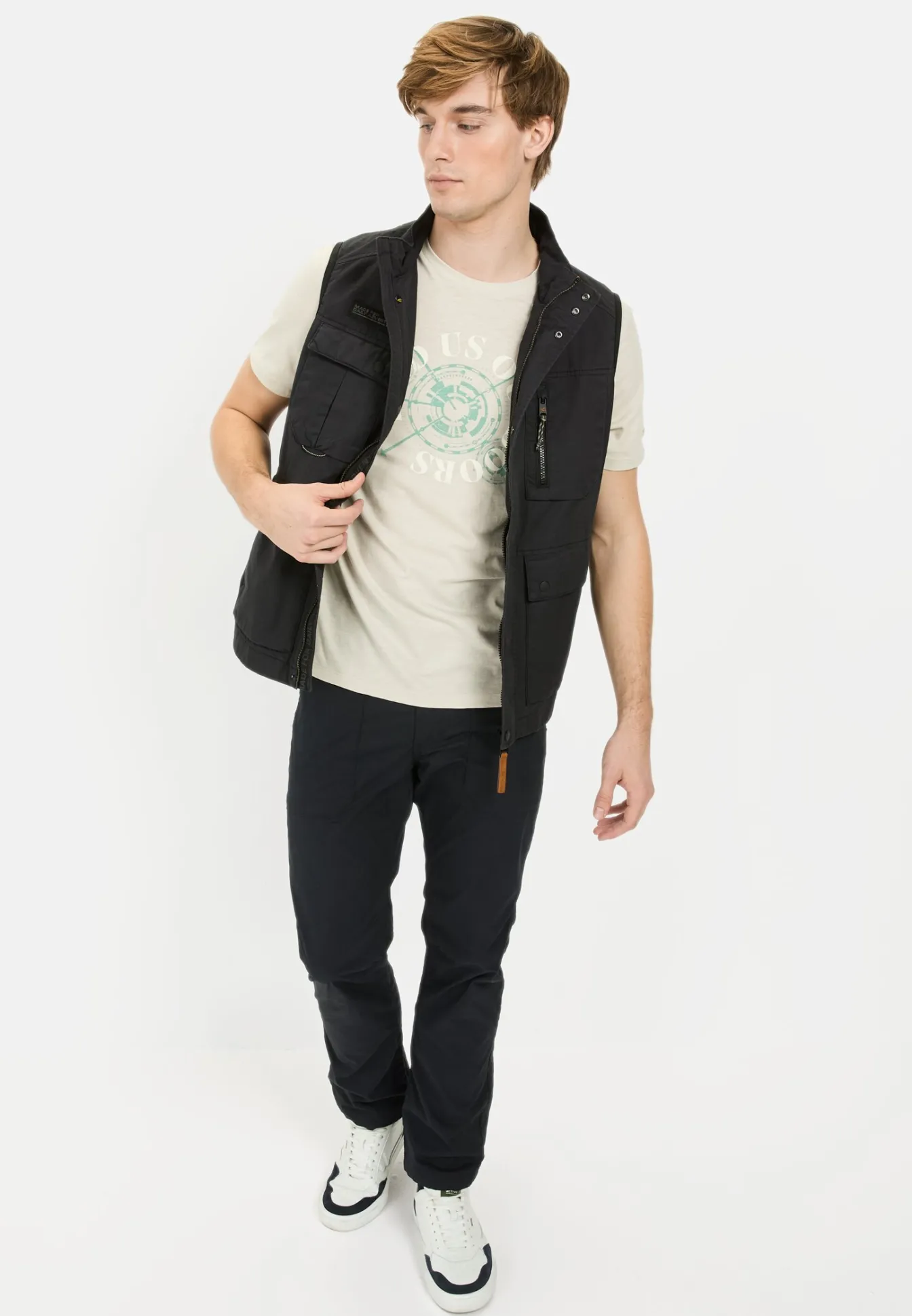 Herren Camel Active T-Shirts & Polos^T-Shirt mit Print aus Organic Cotton