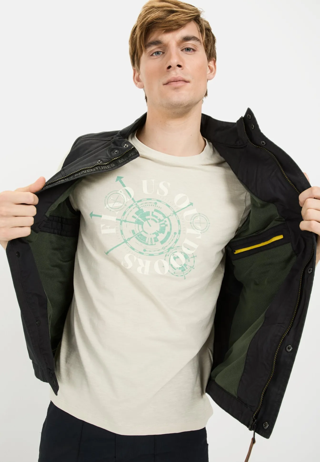 Herren Camel Active T-Shirts & Polos^T-Shirt mit Print aus Organic Cotton