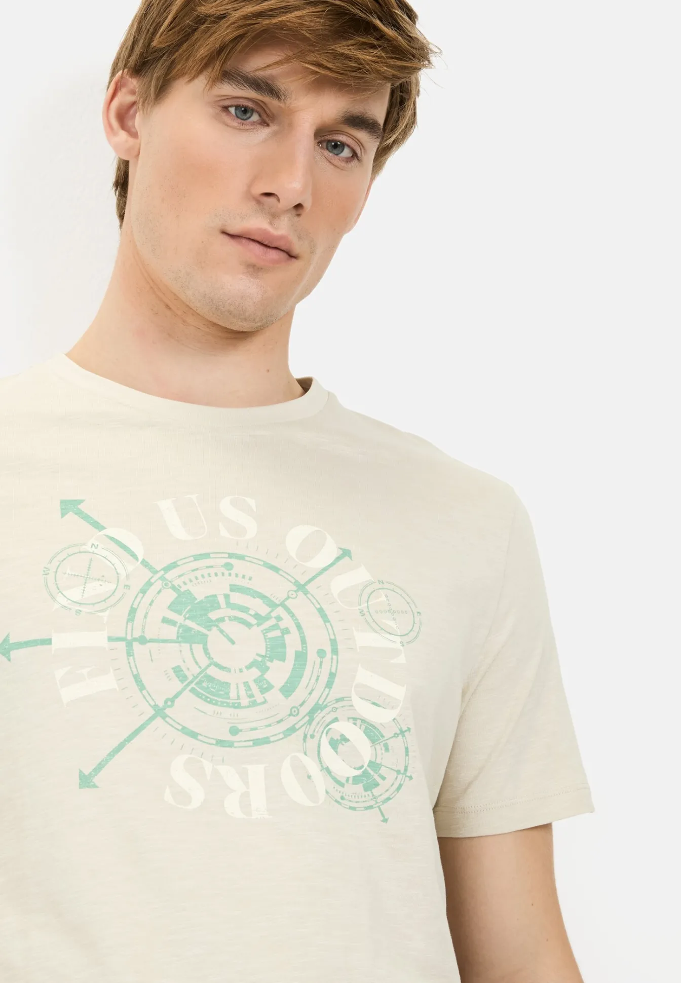 Herren Camel Active T-Shirts & Polos^T-Shirt mit Print aus Organic Cotton
