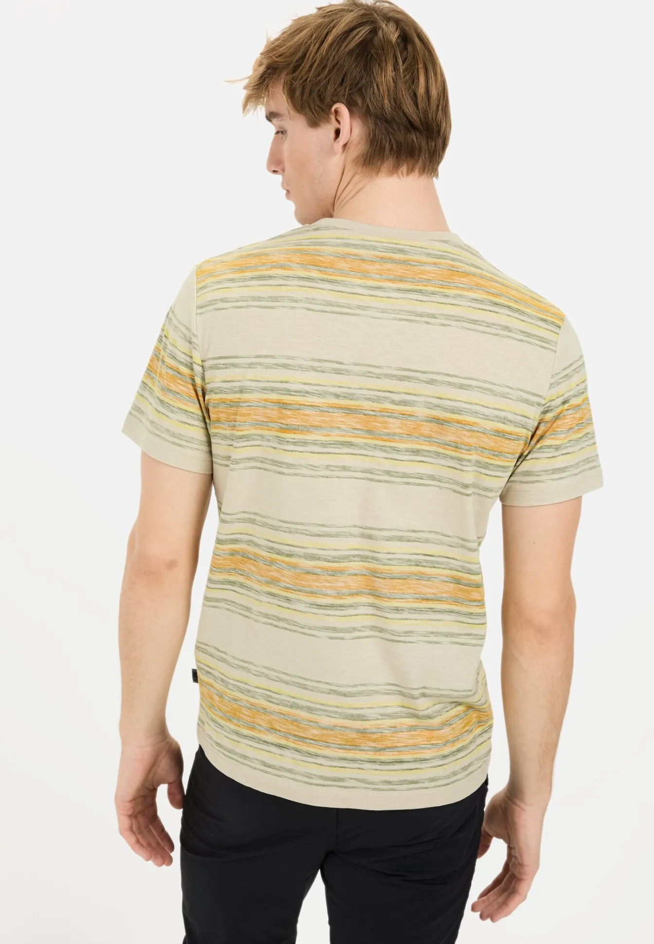 Herren Camel Active T-Shirts & Polos^T-Shirt mit Streifenmuster aus Baumwolle