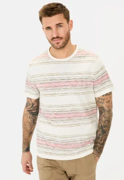 Herren Camel Active T-Shirts & Polos^T-Shirt mit Streifenmuster aus Baumwolle