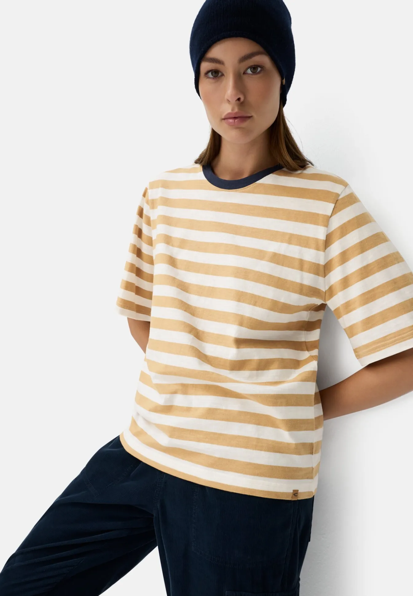 Damen Camel Active T-Shirts & Polos^T-Shirt mit Streifenmuster