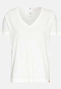 Damen Camel Active T-Shirts & Polos^T-Shirt mit V-Ausschnitt aus reiner Baumwolle