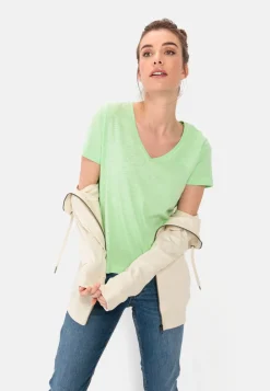 Damen Camel Active T-Shirts & Polos^V-Neck T-Shirt aus Organic Cotton