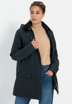 Damen Camel Active Jacken & Westen^Wachsjacke mit abnehmbarer Kapuze