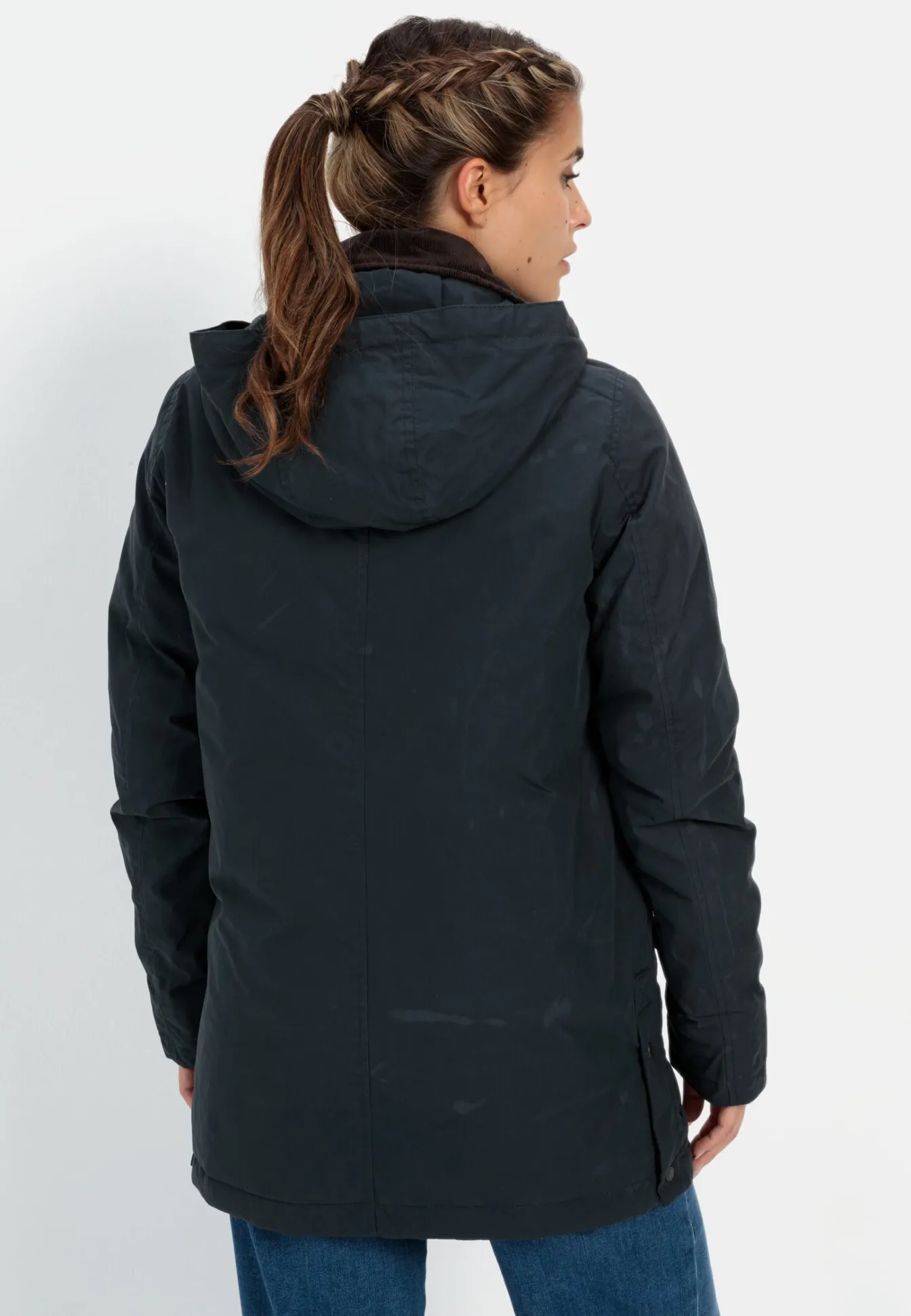 Damen Camel Active Jacken & Westen^Wachsjacke mit abnehmbarer Kapuze