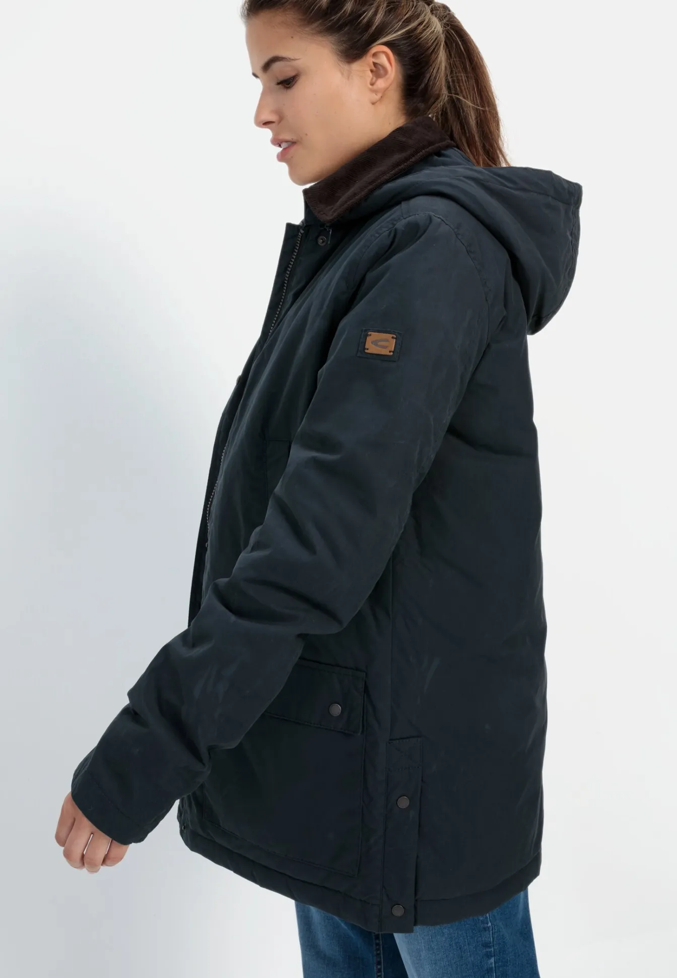 Damen Camel Active Jacken & Westen^Wachsjacke mit abnehmbarer Kapuze