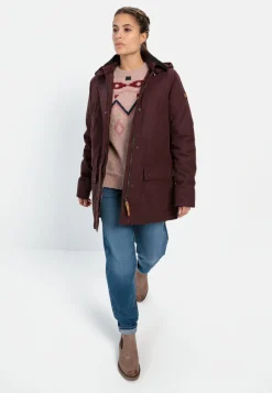 Damen Camel Active Jacken & Westen^Wachsjacke mit abnehmbarer Kapuze