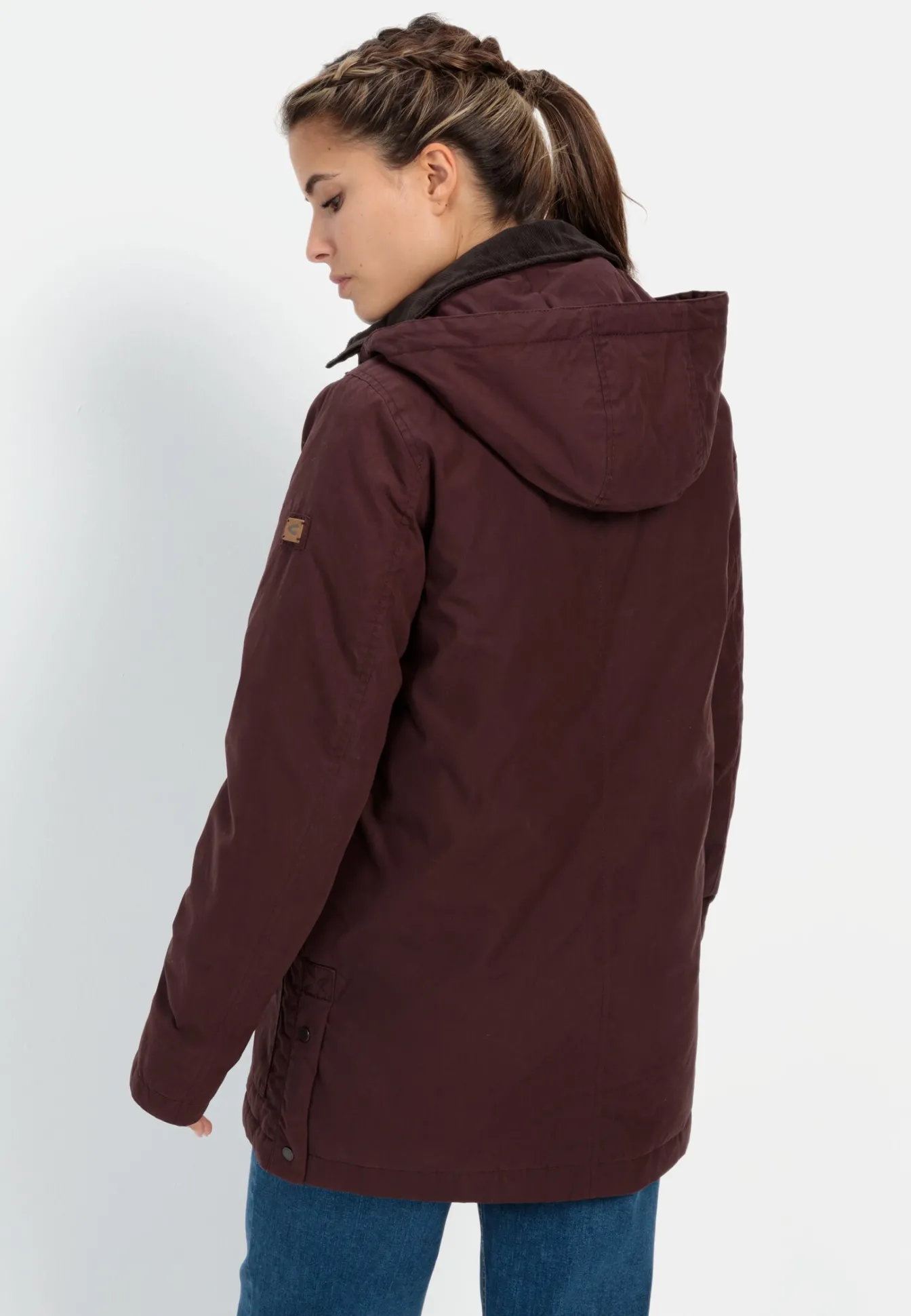 Damen Camel Active Jacken & Westen^Wachsjacke mit abnehmbarer Kapuze