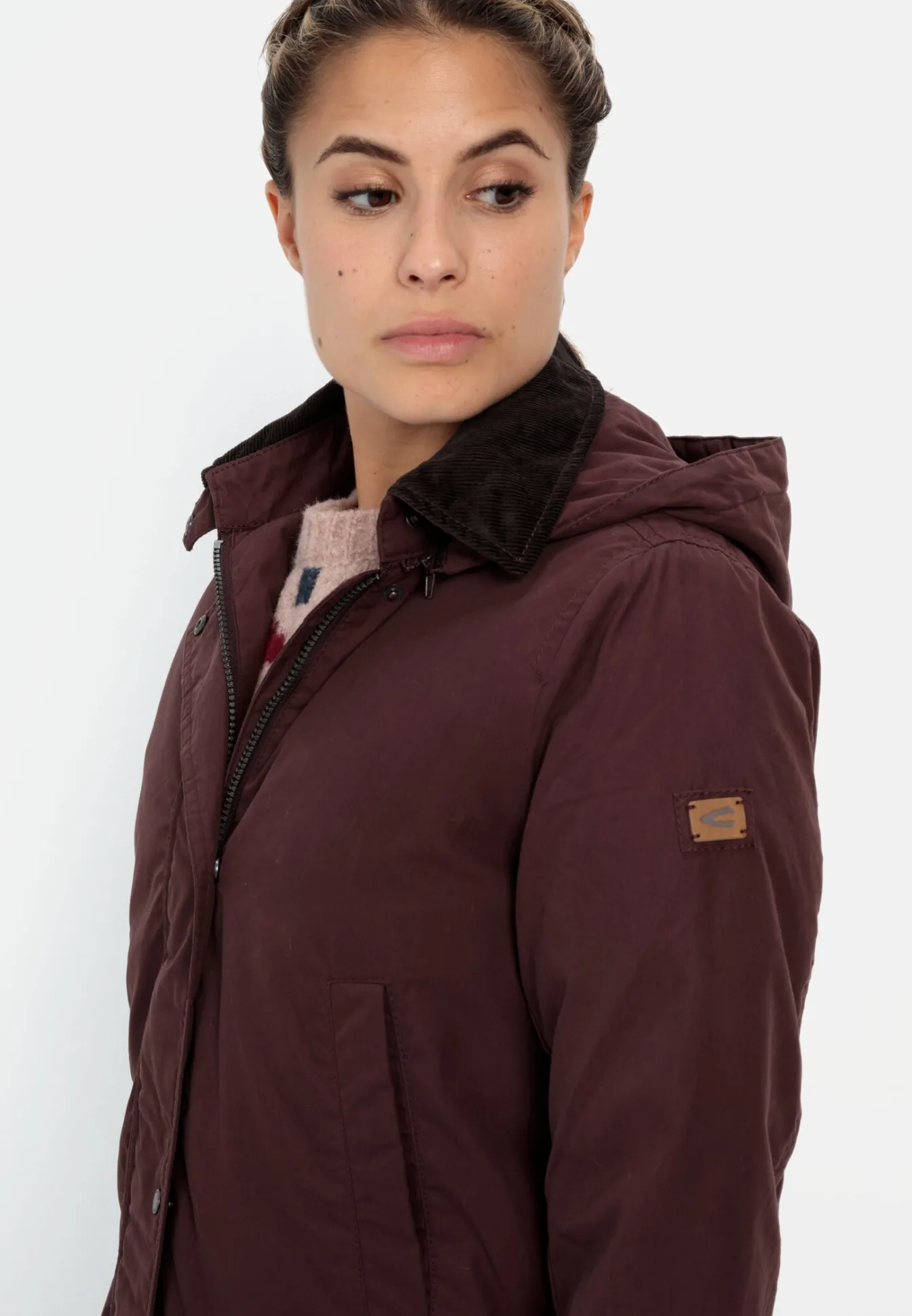 Damen Camel Active Jacken & Westen^Wachsjacke mit abnehmbarer Kapuze