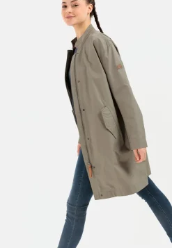 Damen Camel Active Jacken & Westen^Wasserabweisender Mantel mit Stehkragen
