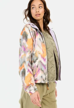 Damen Camel Active Jacken & Westen^Wendejacke mit Allover-Print und unifarbener Seite